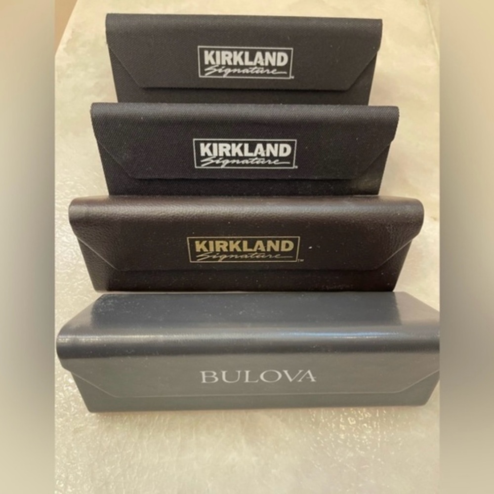 Bulova and Kirkland Signature Eyeglass Cases